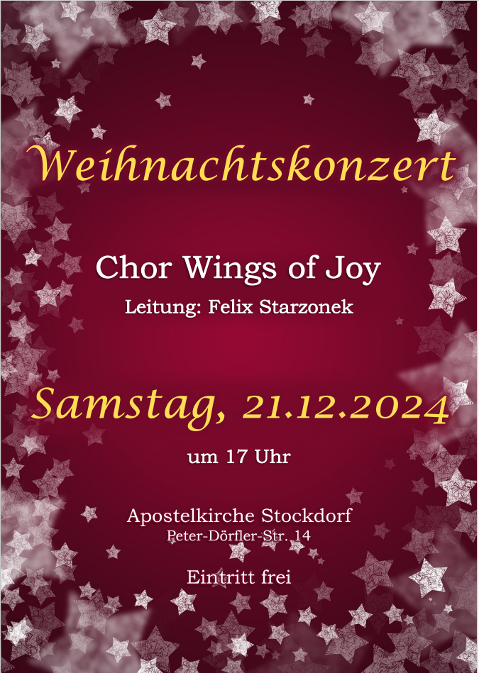 Plakat Konzert am 21. Dezember 2024